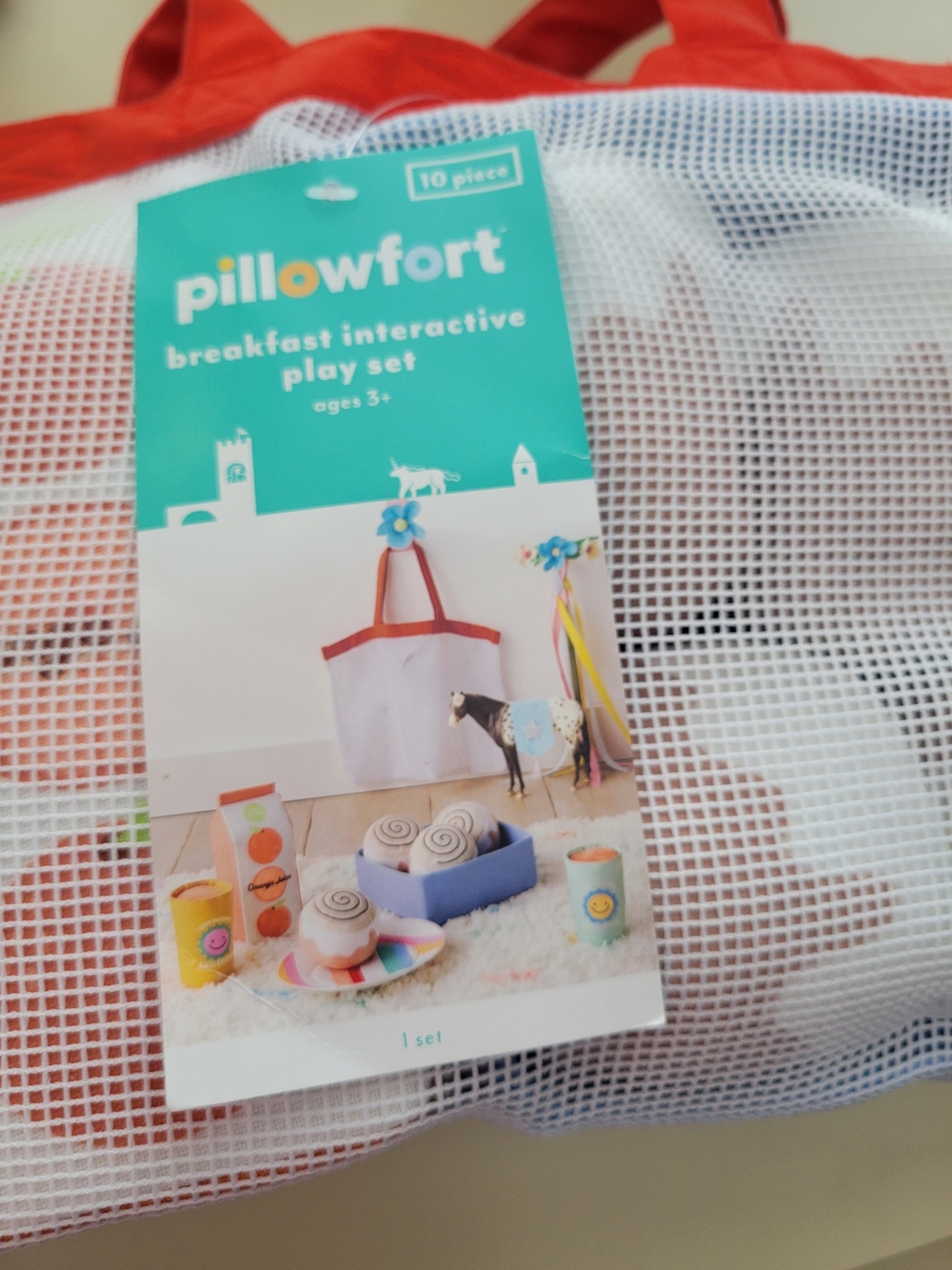 Pillowfort Teal, White & Red Breakfast Interactive Play Set
